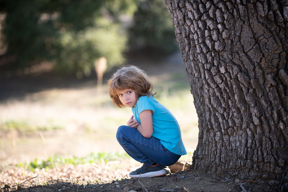 Girl By Tree
